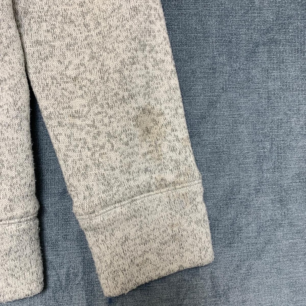 Banana Republic Jacket Mens S Gray Dasera Marled Fleece Fuzzy and Cozy Mock Neck - Picture 13 of 13